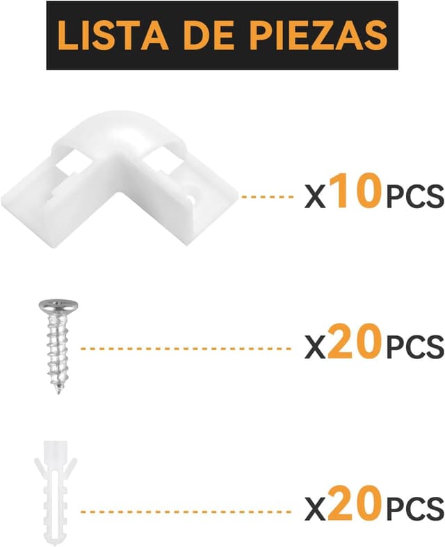 Thumbnail 3 de HOMMAND 10Pcs Conectores de Esquina 90° para LED