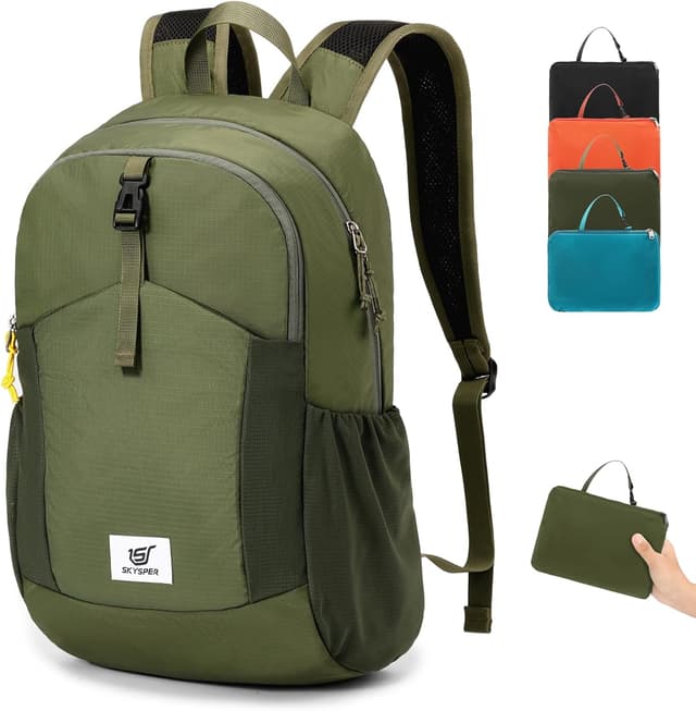 Detalle de SKYSPER Zaino pieghevole antifurto con protezione RFID da 20L