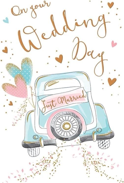 Imagen de Piccadilly Greetings Tarjeta de boda moderna 7x5" 💍 en OfertitasTOP