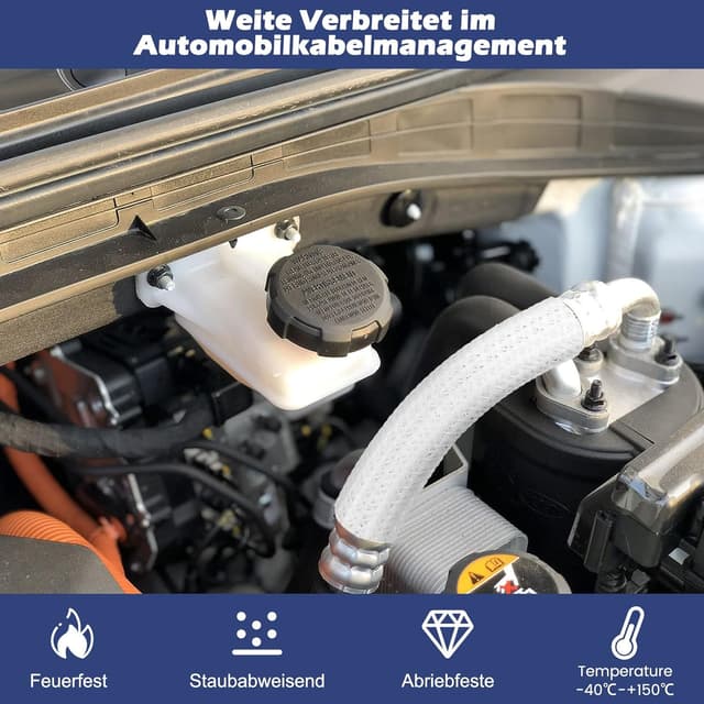 Detalle de Hocerlu Flexibler Kabelkanal 16 mm, 3 m – selbstschließend, zuschneidbar (weiß)