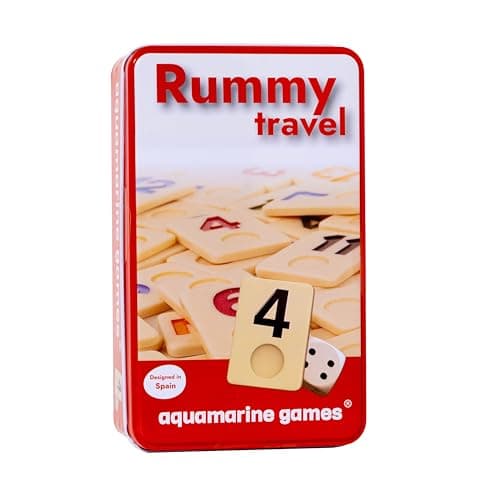 Detalle de Aquamarine Games Travel Rummy 106 fichas 🎲
