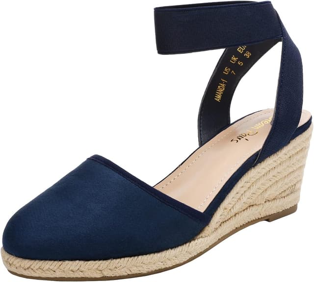 Thumbnail 6 de Dream Pairs Amanda-1 : sandales compensées ouvertes à bride réglable pour femmes