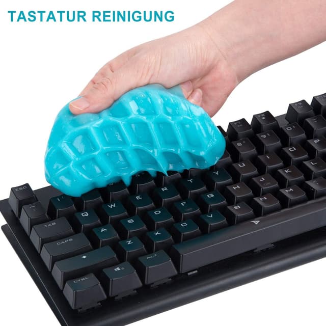 Detalle de TICARVE Tastatur Reinigungsgel (2er-Set) – wiederverwendbarer Reinigungsschleim für Auto & Innenraum