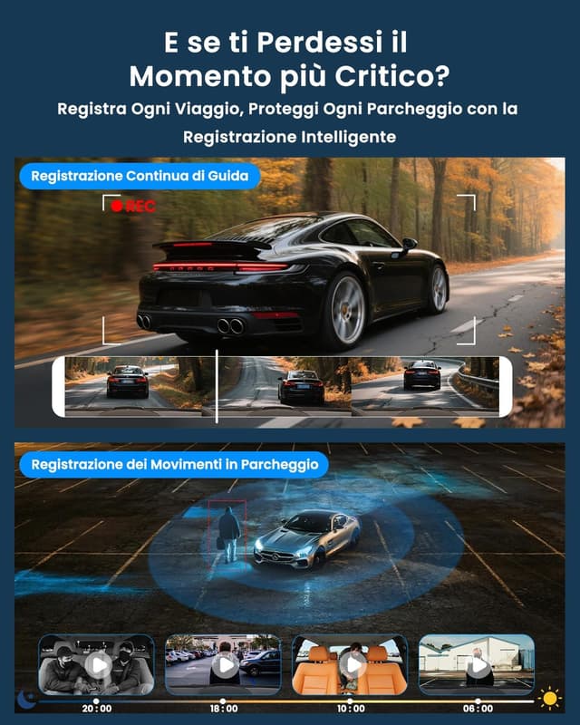 Detalle de UCOCARE Dash Cam Auto 4G LTE con SIM, GPS e angolo 170° (senza Wi‑Fi) con scheda SD 64 GB