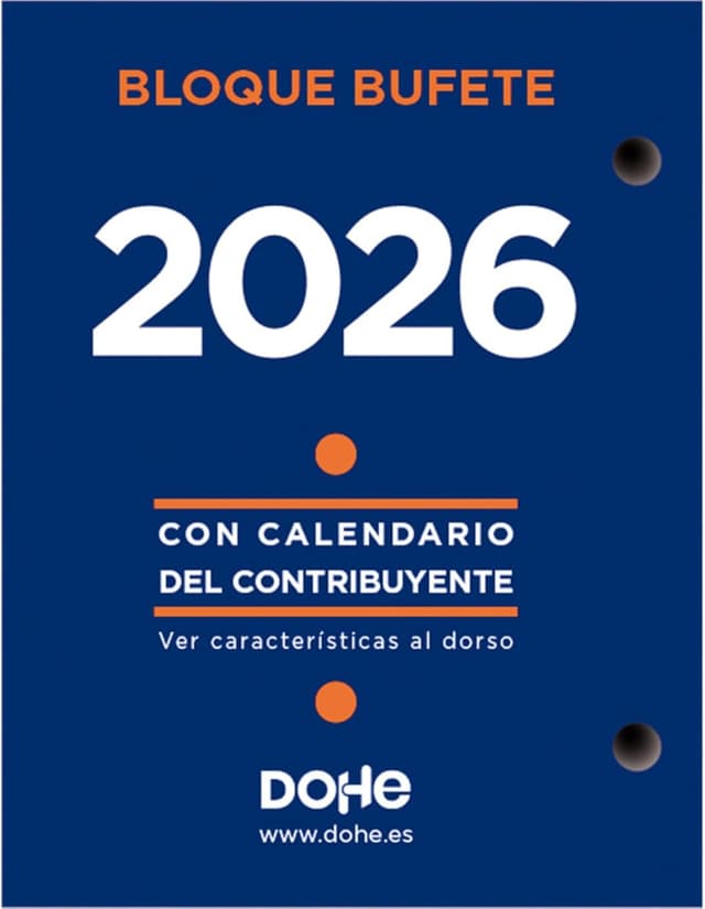 Detalle de Bloc de bureau Dohe 2026 – Calendrier quotidien en espagnol (janvier à décembre), format 8,5 x 11 cm