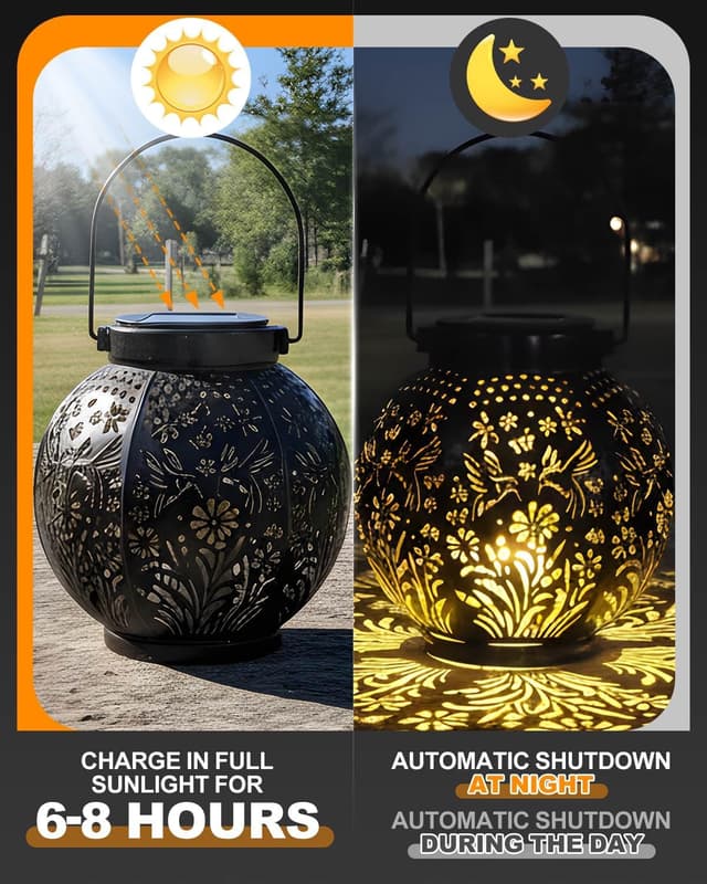 Detalle 2 de KALAHOL Solar Lanterns 2 Pack for garden
