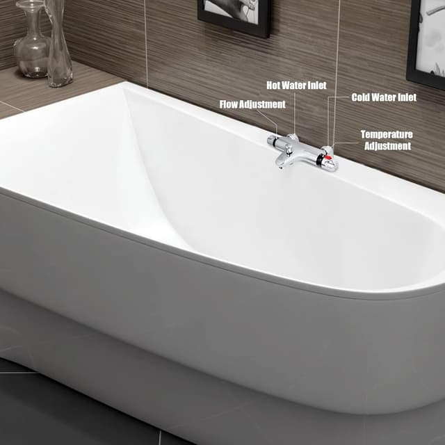 Detalle 2 de Uten miscelatore termostatico per vasca e doccia con valvola di miscelazione in ottone