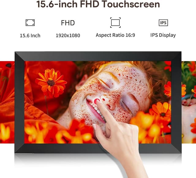 Thumbnail 1 de Frameo 15,6 Zoll Digitaler Bilderrahmen 32GB