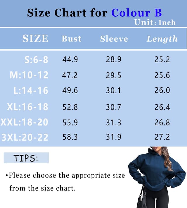 Detalle de KISSMODA women’s long sleeve kangaroo pocket pullover hoodie (oversized boyfriend style)