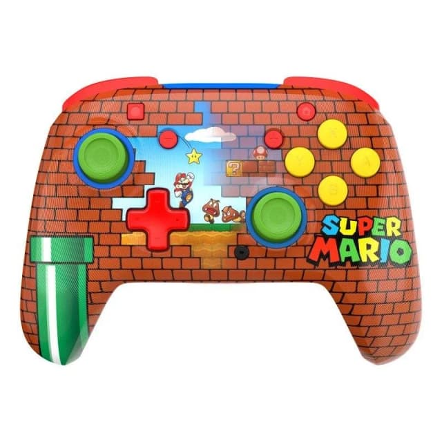 Detalle de Turtle Beach Rematch Wireless Mario Bricks para Nintendo Switch (multicolor)