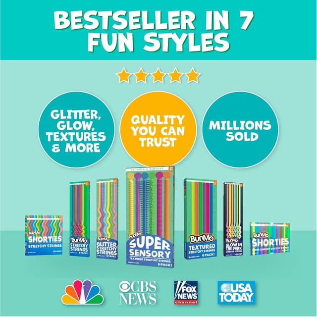 Thumbnail 6 de BUNMO Stretchy Sensory Strings 6-pack