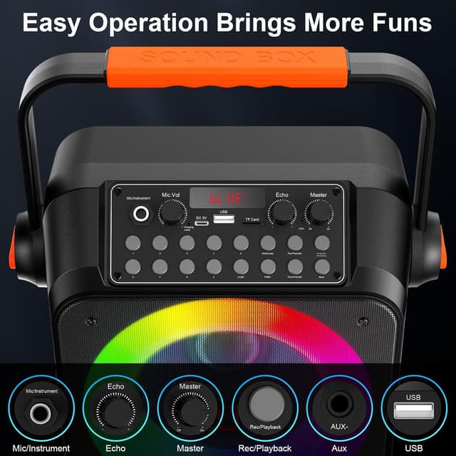 Thumbnail 6 de HWWR Karaoke Machine 30W with 6.5-inch subwoofer