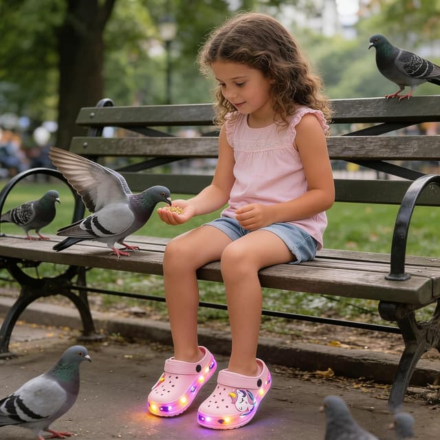 Detalle de Kinder Clogs mit LED Streifen