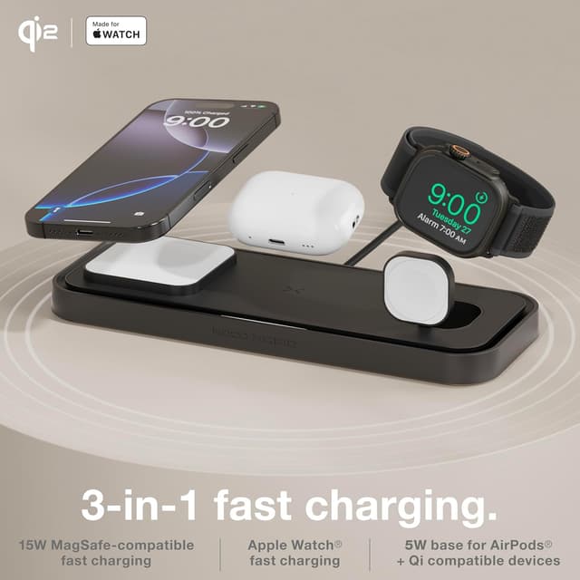 Detalle 2 de NOCO XGrid XDP3 3-in-1 Wireless Charging Pad