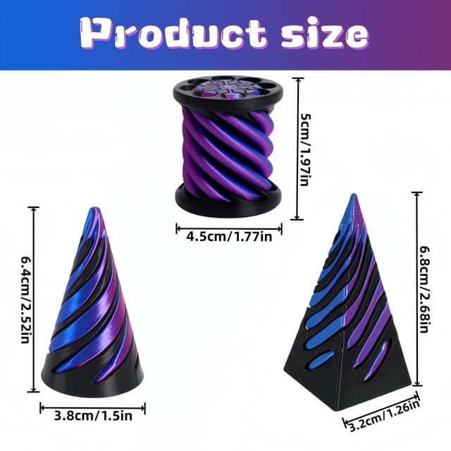 Thumbnail 6 de Impossible Cone 3PCS spiral fidget toy