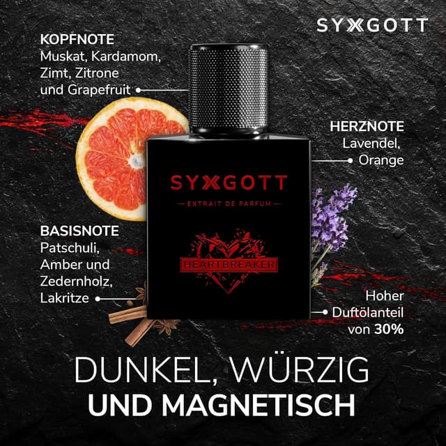Detalle 2 de SYXGOTT Heartbreaker Herrenparfum mit Pheromonöl