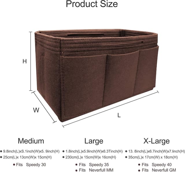 Thumbnail 6 de Soyizom Felt Tote Organiser Large Coffee
