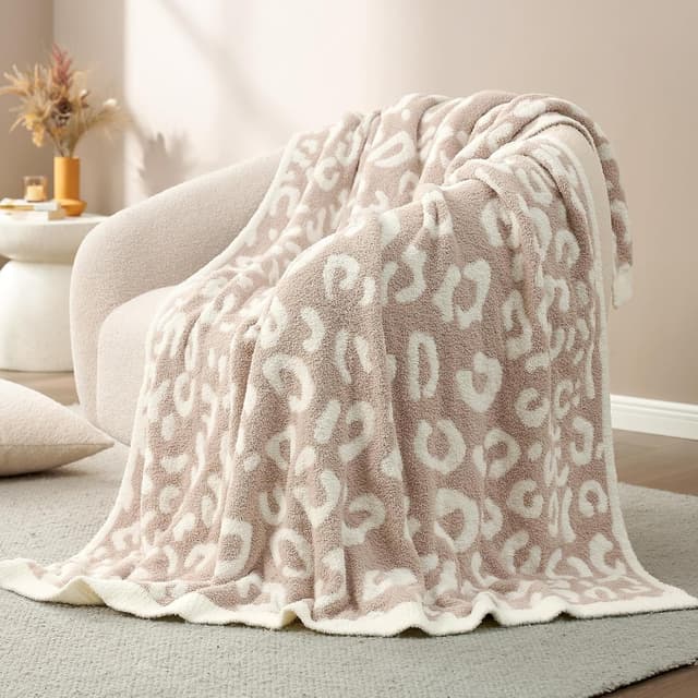 Detalle de Snuggle Sac Leopard Throw Blanket 50x60 in 🛋