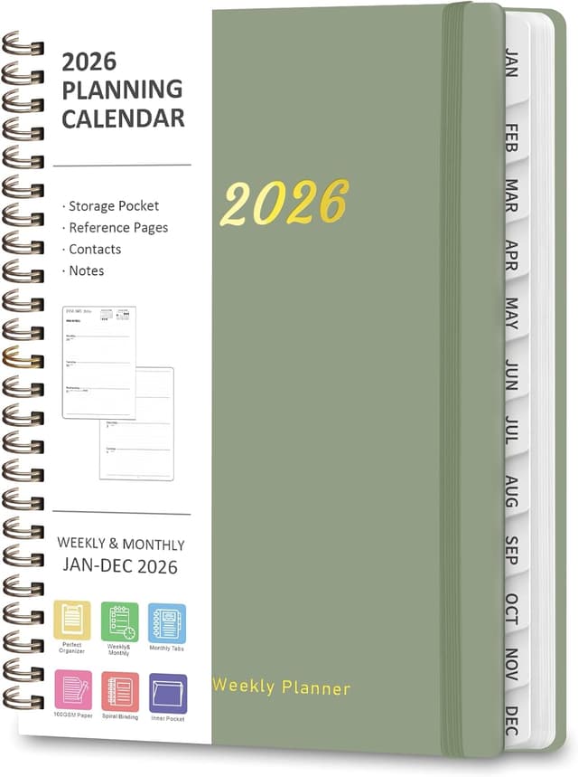 Detalle de ROZZBY Agenda 2026 A5 Planner 6.3x8.5