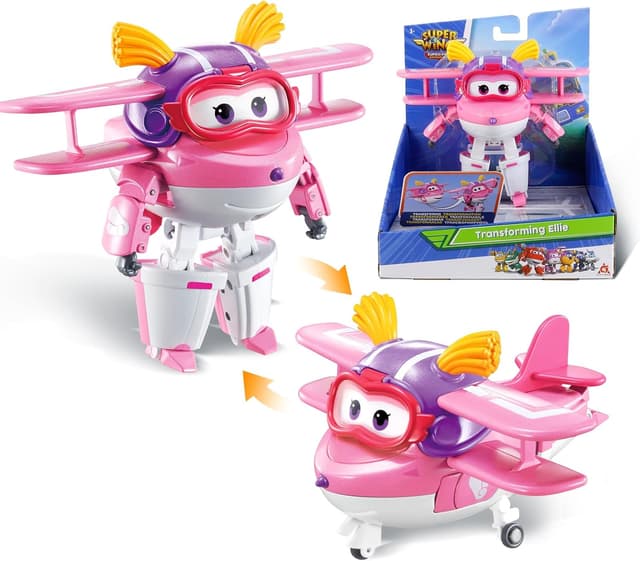 Detalle de Super Wings Ellie trasformabile, robot aereo 12 cm