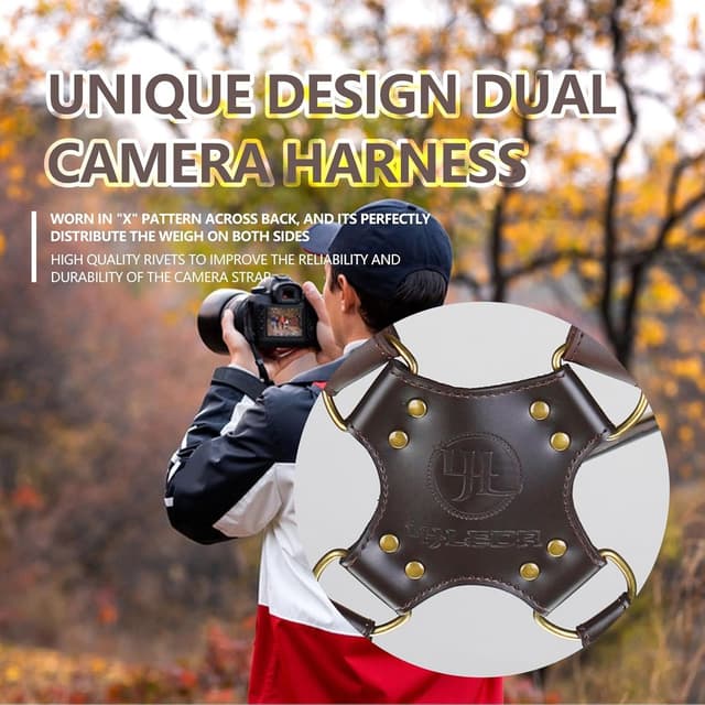 Thumbnail 2 de 4J LEDR Sangle double caméra en cuir