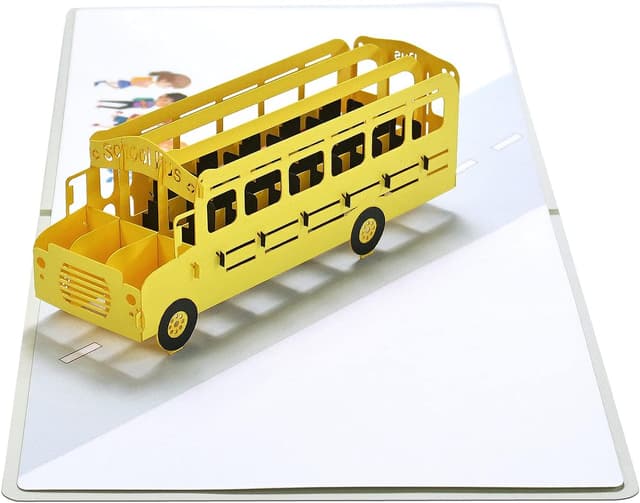 Detalle de CUTPOPUP Bus-themed 3D Birthday Pop-Up Greeting Card (15x15 cm)