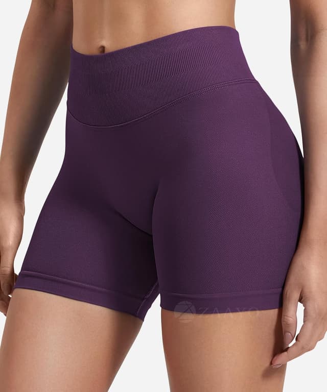 Detalle de ZAAYO Damen Sport-Shorts mit Hidden Scrunch & Tummy Control – Workout Short (4,5")