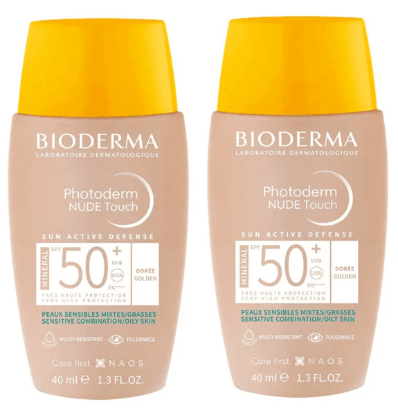 Imagen de BIODERMA Photoderm Nude Touch SPF50+ Dorado 2x40 ml en OfertitasTOP