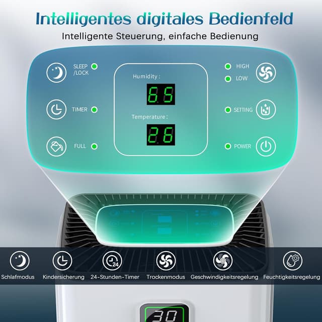 Thumbnail 5 de Luftentfeuchter 12 L/Tag mit Digitalanzeige