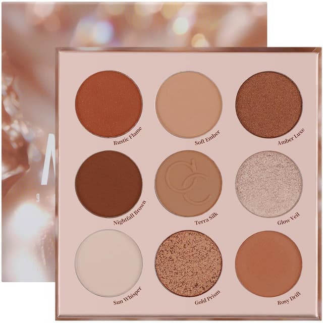 Detalle de docolor Nude Lidschatten Palette „Velours-Matte“ (9 Farben) – wasserfest, vegan