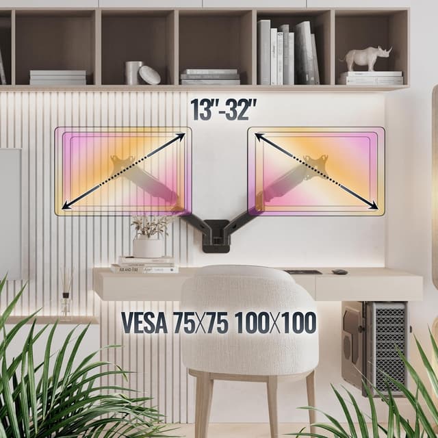 Thumbnail 4 de RICOO S4711 supporto doppio per monitor 17-32