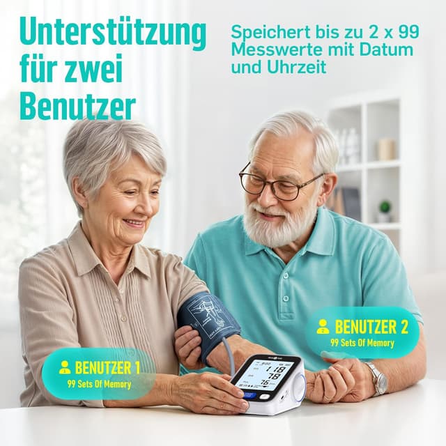 Thumbnail 6 de RunStar Blutdruckmessgerät Oberarm 22–42 cm