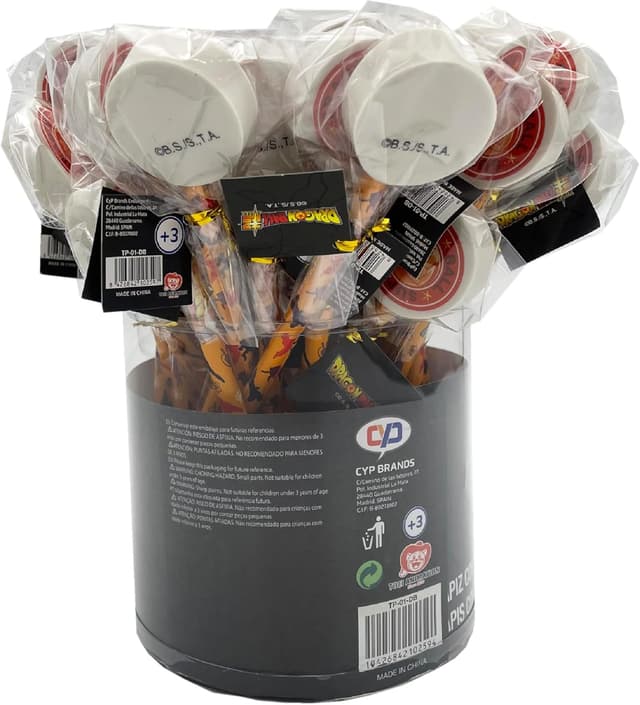 Detalle de CYPBRANDS Dragon Ball Bleistift mit Radiergummi – offizielles Schulset für Kinder & Jugendliche