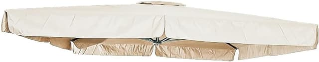 Detalle de Telo di ricambio per ombrellone Gardenia Venezia 3x3 (ecrù) 3x3 con flaps laterali