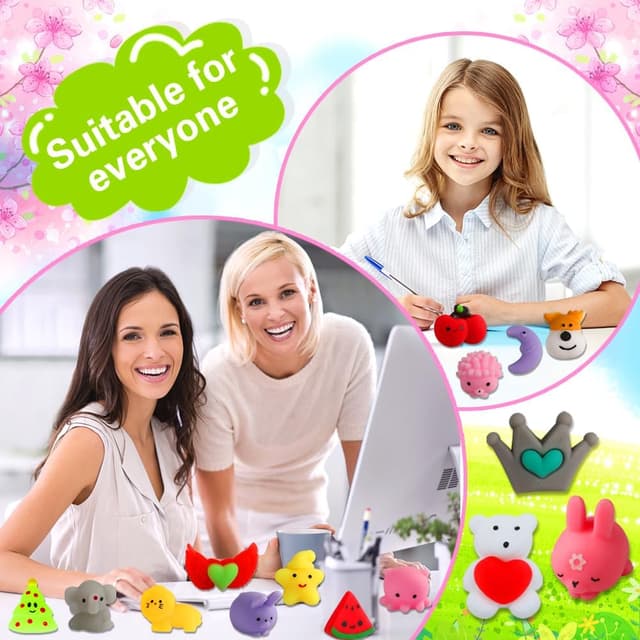 Detalle 2 de 100 Pack Squishies Tiny Mochi Squishy Toys