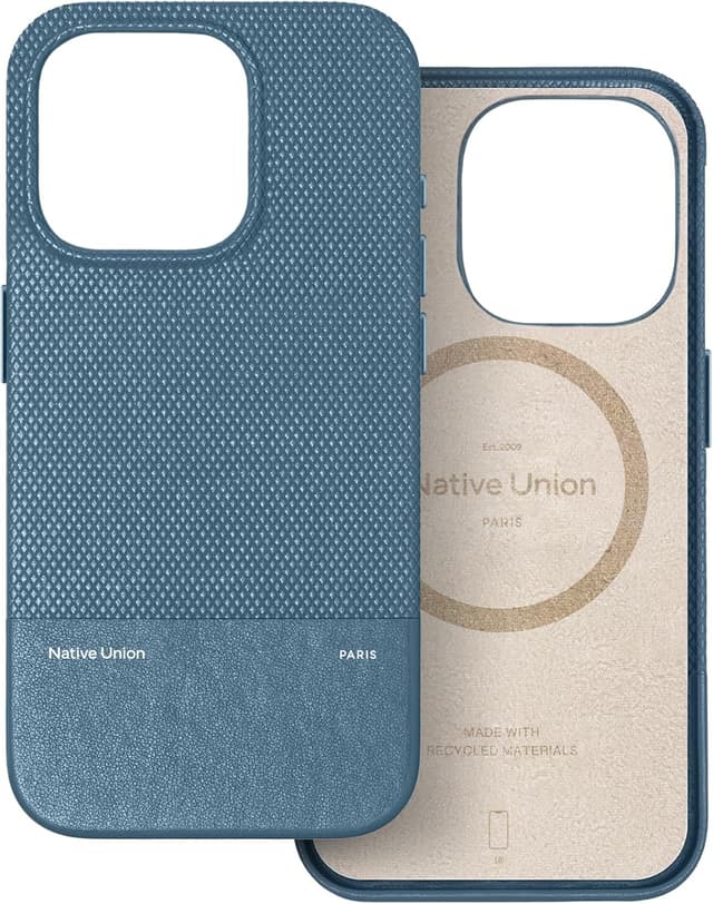 Detalle de Native Union (Re)Classic Case 3.0 for iPhone 16 – MagSafe compatible with drop protection up to 6ft (Navy)