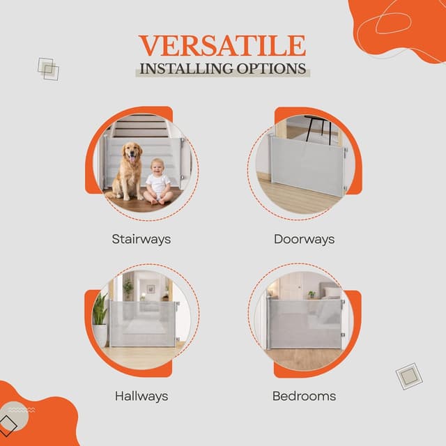 Thumbnail 5 de MeeruWorks Retractable Stair Gate 79cm