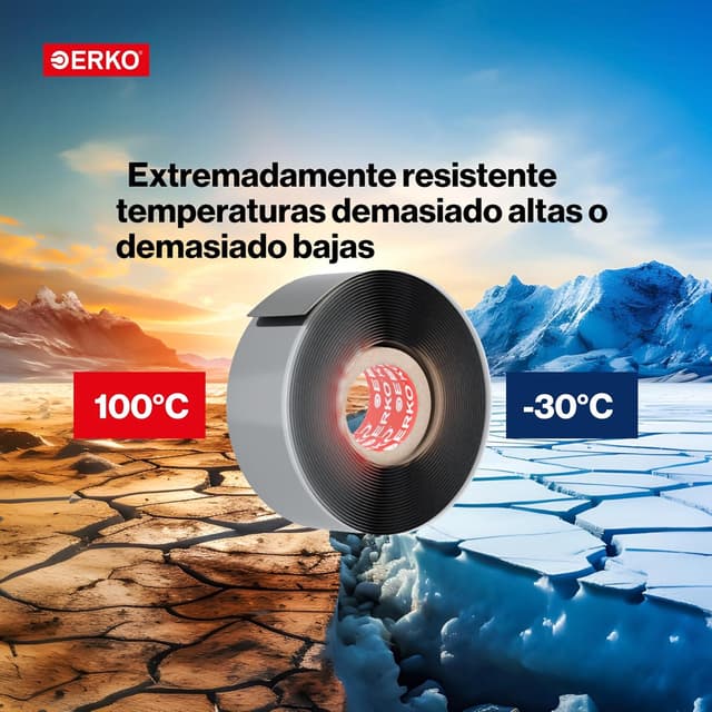 Thumbnail 4 de ERKO Cinta de silicona autosellante Negra 3 m