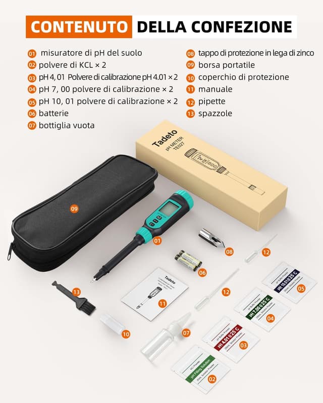 Thumbnail 6 de Tadeto phmetro Misuratore pH digitale per suolo e acqua
