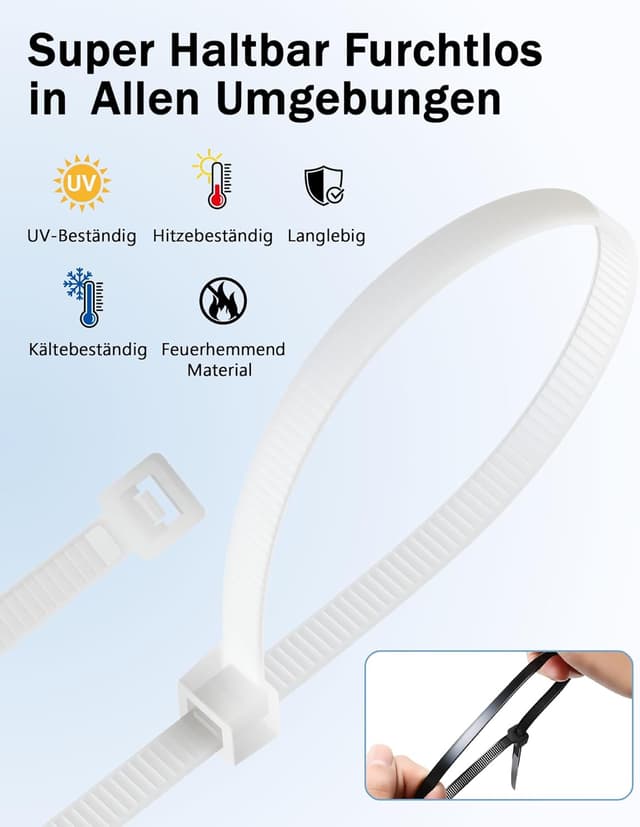 Thumbnail 2 de Tesmax Kabelbinder 300mm x 4,8mm 250 Stück