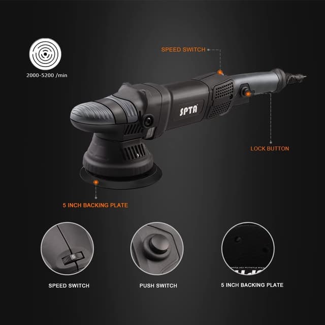 Thumbnail 2 de SPTA 5-Inch Dual Action Car Polisher 125mm