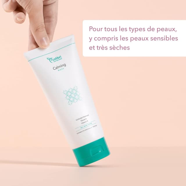 Detalle de Colibri Skincare CALMING MASK (150 ml) : masque crème apaisant et hydratant pour le visage