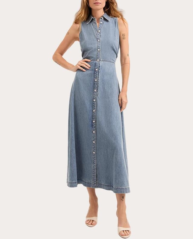 Thumbnail 1 de Veronica Beard Vestido vaquero midi 👗