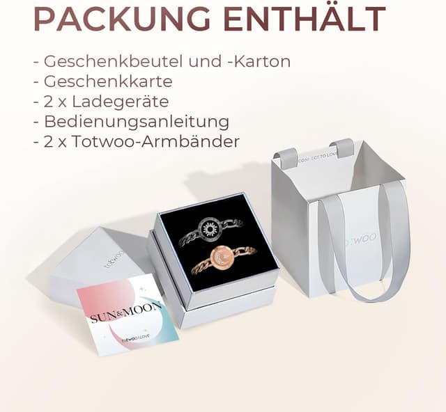 Detalle 2 de TOTWOO Pulseras de Pareja 3-5 días 💑