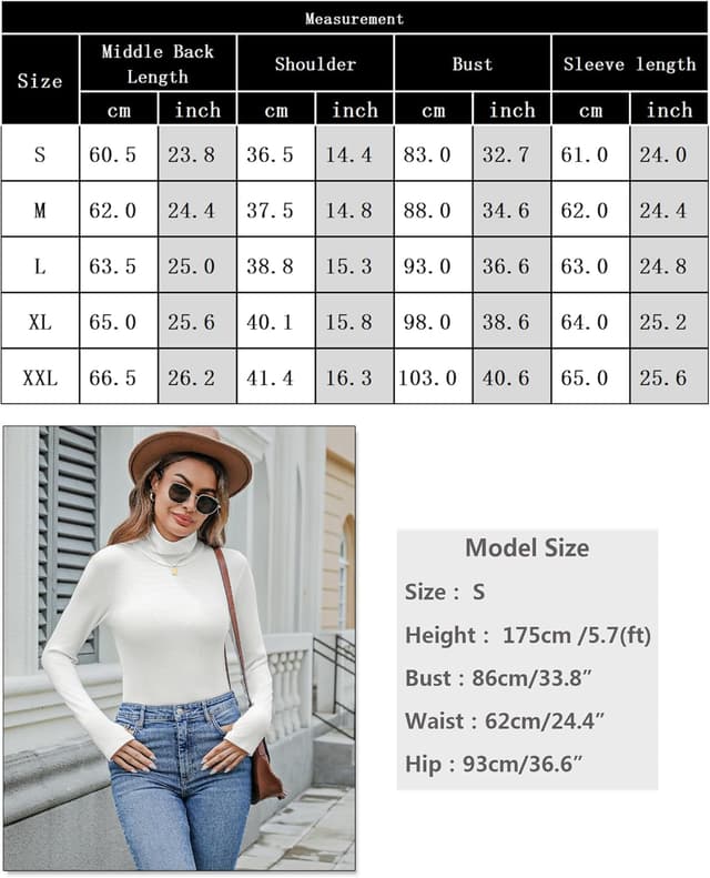 Detalle 2 de Terecey T-shirt thermique femme à col roulé en coton manches longues