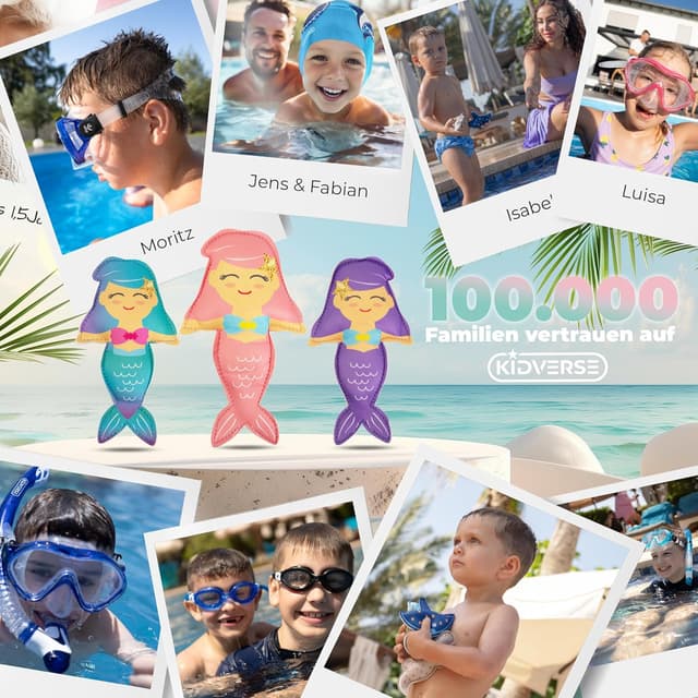 Detalle 2 de Tauchtiere für Kinder von KIDVERSE – Neopren-Tauchspielzeug für Pool, See & Meer