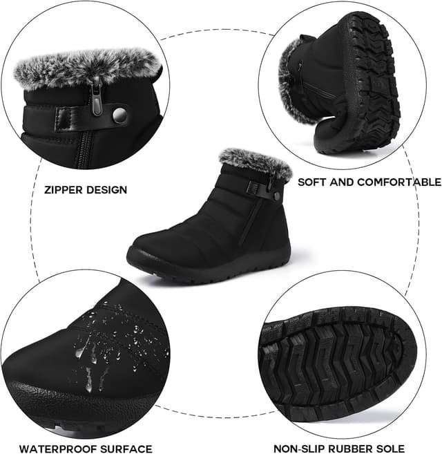 Detalle de SHIBEVER Women Winter Snow Boots 5-10