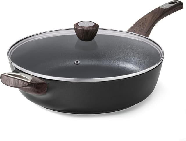 Imagen de SENSARTE 12-inch Deep Nonstick Frypan, 5-Quart with Lid en OfertitasTOP