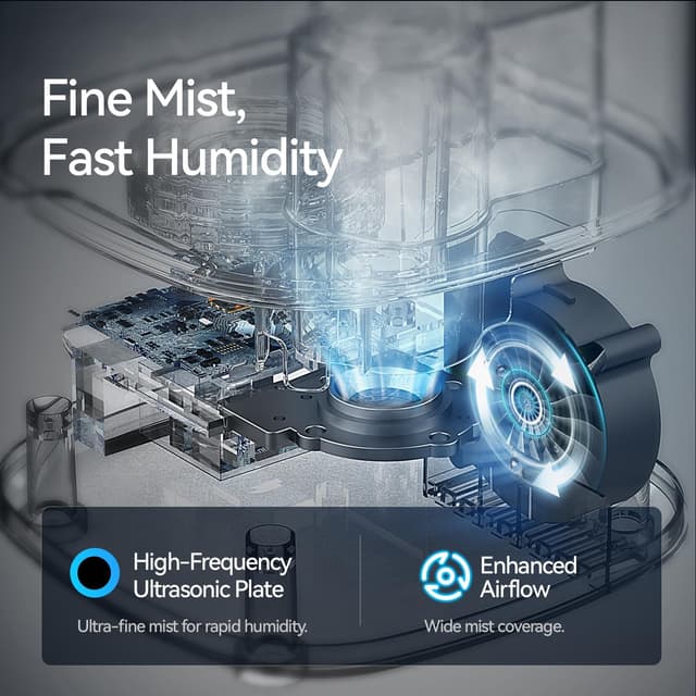 Thumbnail 4 de Rosekm Humidifiers for Bedroom Cool Mist 360° 💧