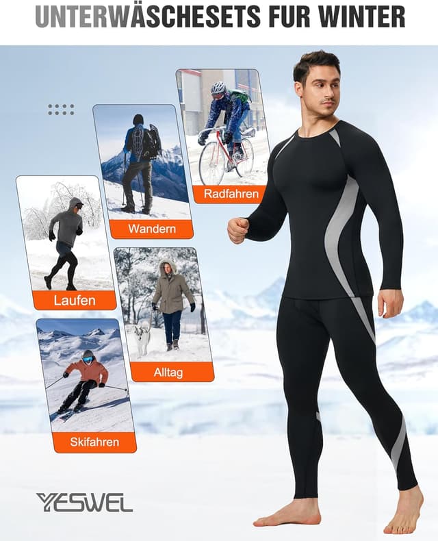 Thumbnail 4 de YESWEL Thermounterwäsche Herren M–2XL